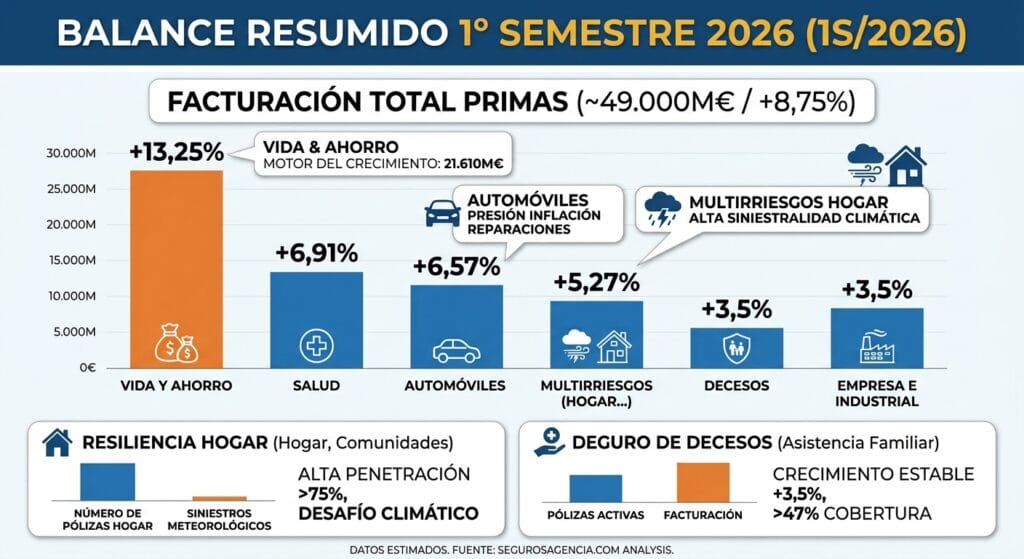 Infografia visual sector asegurador espana 2026