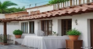 Casa con problemas de filtración en terraza comunitaria